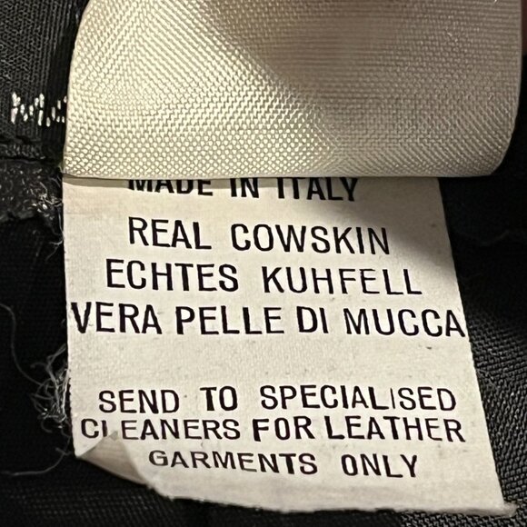 Rare Vintage BEGEDOR ITALIA Black Leather Jacket Women's Size 2 - Picture 15 of 16